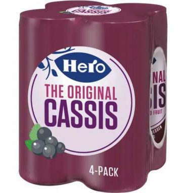 Hero Cassis Blikjes 4-pack 4x250ml