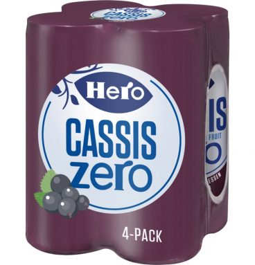 3x Hero Cassis Zero Blikjes 4-pack 4x250 ml