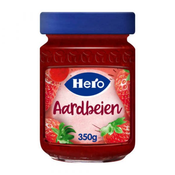 3x Hero Fruitspread Aardbeien 350gr