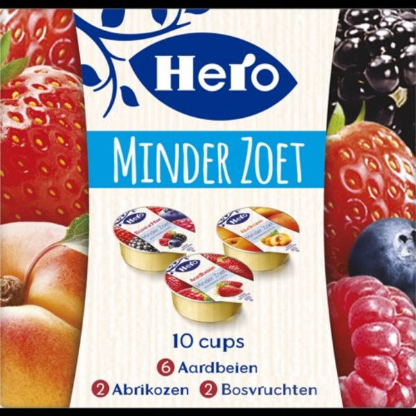 3x Hero Jam Minder Zoet Variatie Cups 10x20gr