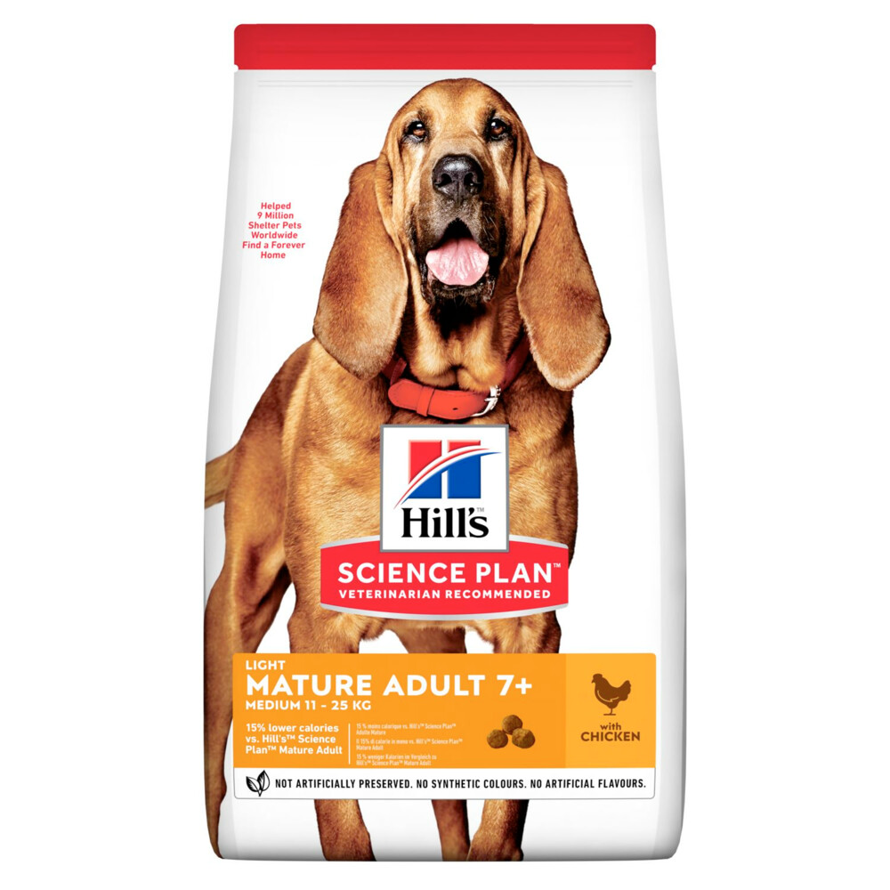 Hill's Hondenvoer Canine Mature Adult Medium Light Kip 12 kg