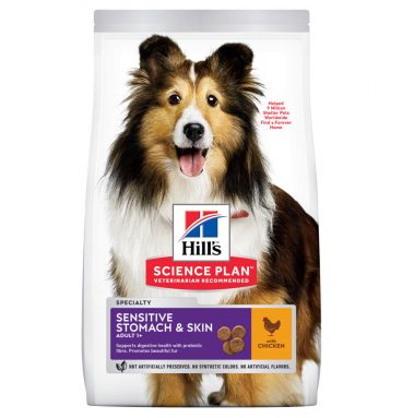 Hill's Science Plan Adult Sensitive Stomach - Skin Medium Kip 12 kg