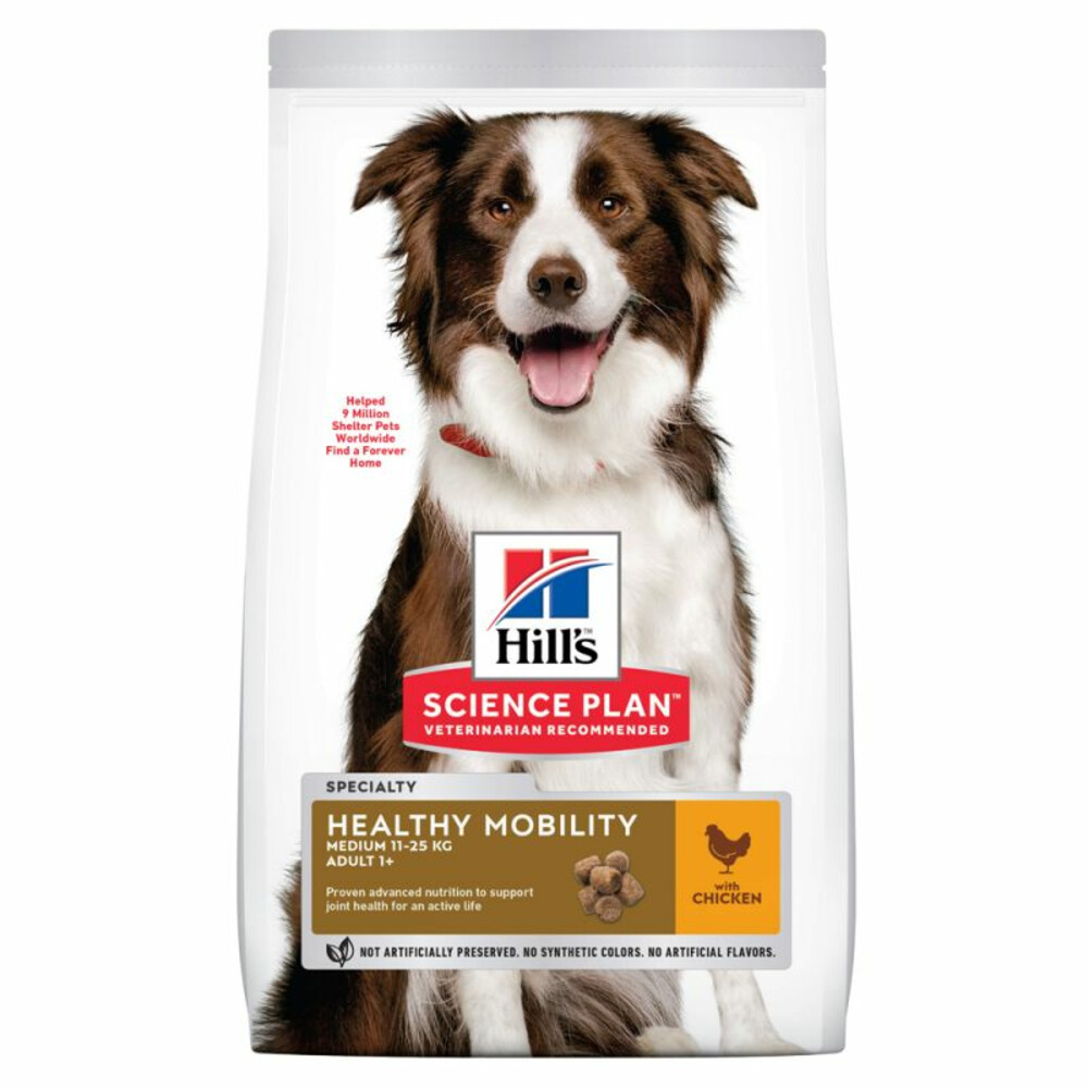 Hill's Science Plan Hondenvoer Adult Healthy Mobility Medium Kip 12 kg