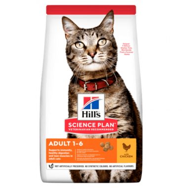 6x Hill's Science Plan Kattenvoer Adult Kip 1