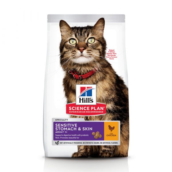 Hill's Science Plan Kattenvoer Adult Sensitive Stomach&Skin Kip 1