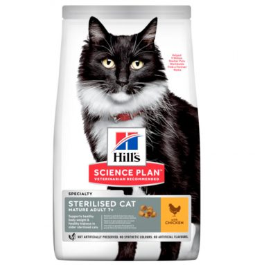 4x Hill's Science Plan Kattenvoer Mature Adult Sterilised Kip 3 kg