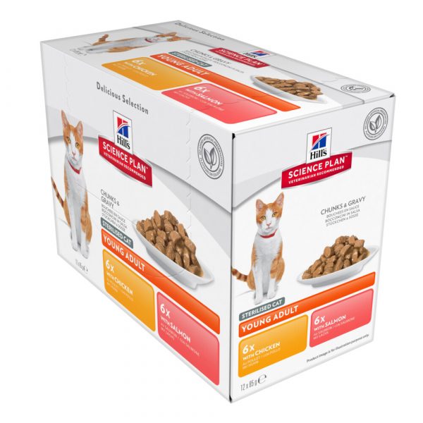 4x Hill's Science Plan Kattenvoer Sterilised Adult Multipack 12 x 85 gr