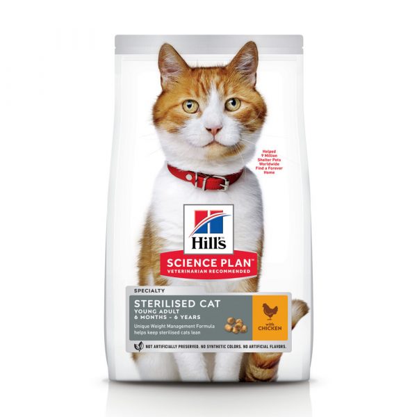 Hill's Science Plan Kattenvoer Young Adult Gesteriliseerd Kip 3 kg