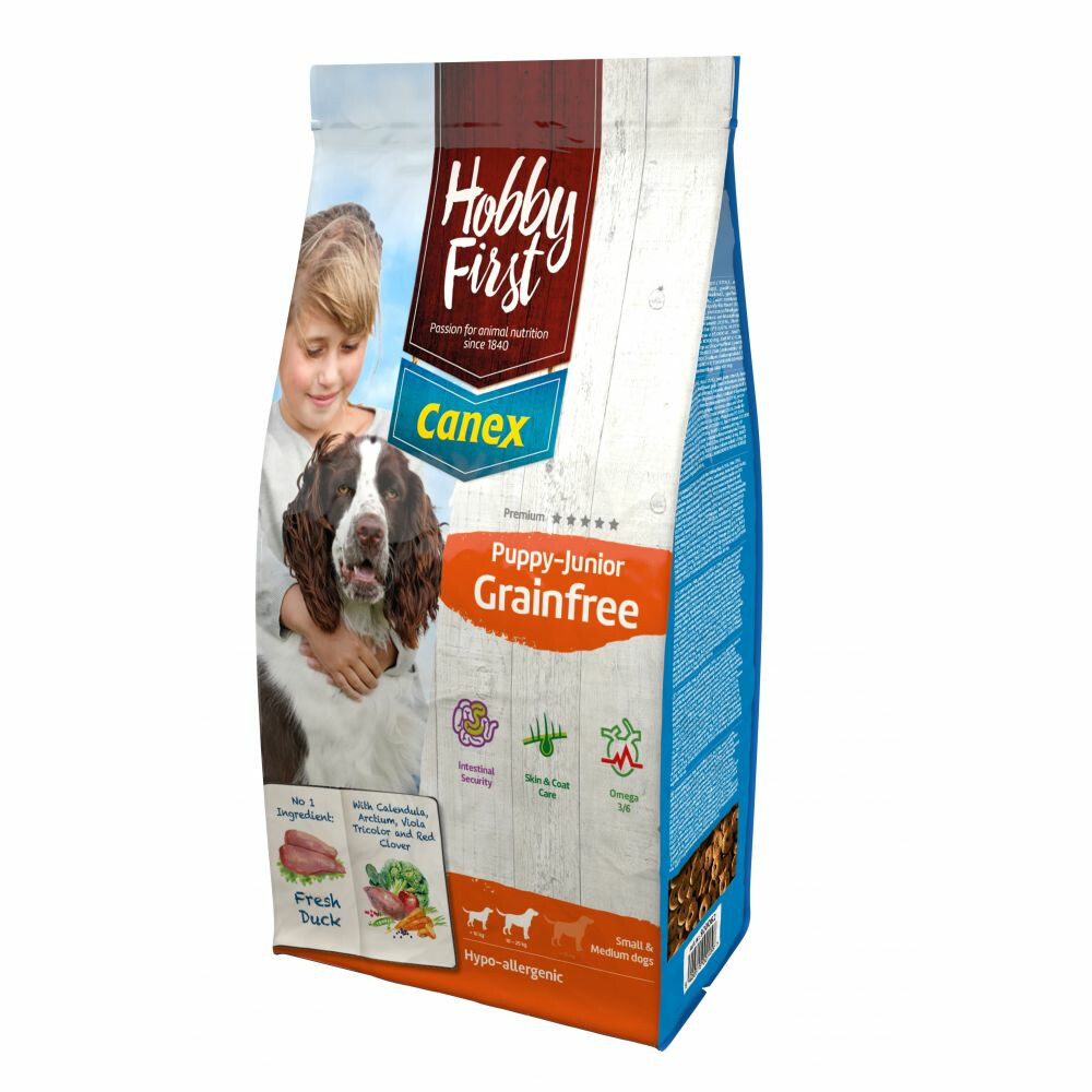 Hobby First Canex Puppy - Junior Graanvrij 12 kg