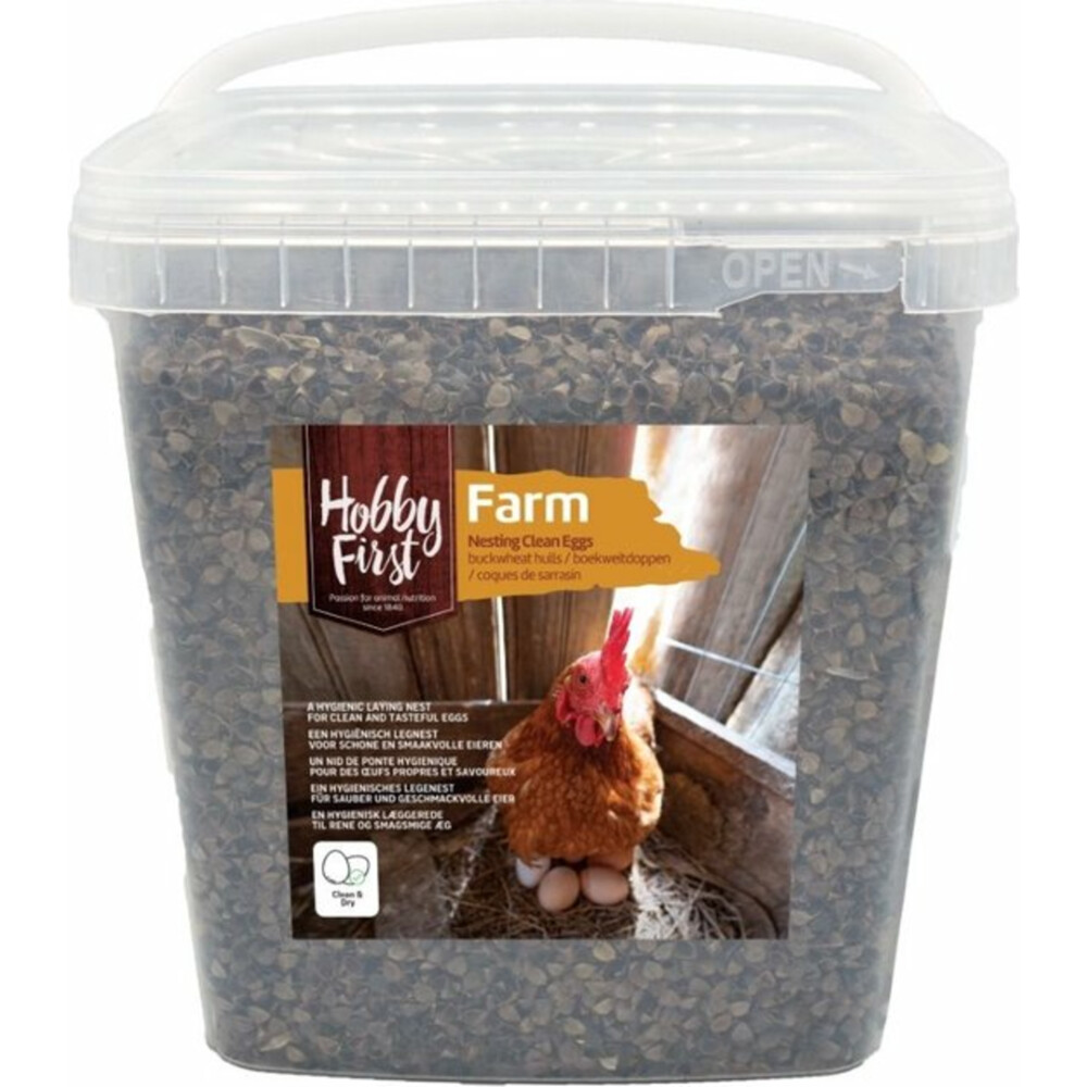 6x Hobby First Farm Nesting Boekweitdoppen 5 ltr