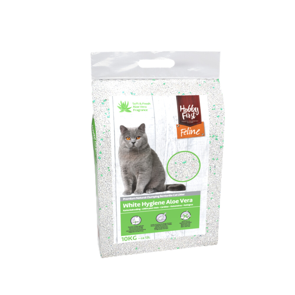 Hobby First Feline White Hygiëne Aloe Vera 12 ltr