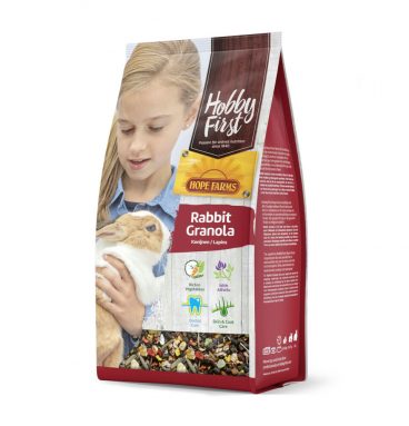 3x Hobby First Hope Farms Konijn Granola 2 kg