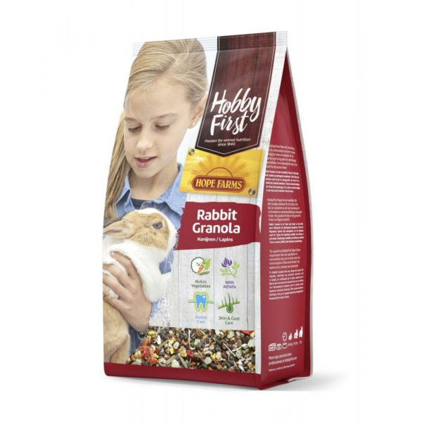 6x Hobby First Hope Farms Konijn Granola 800 gr