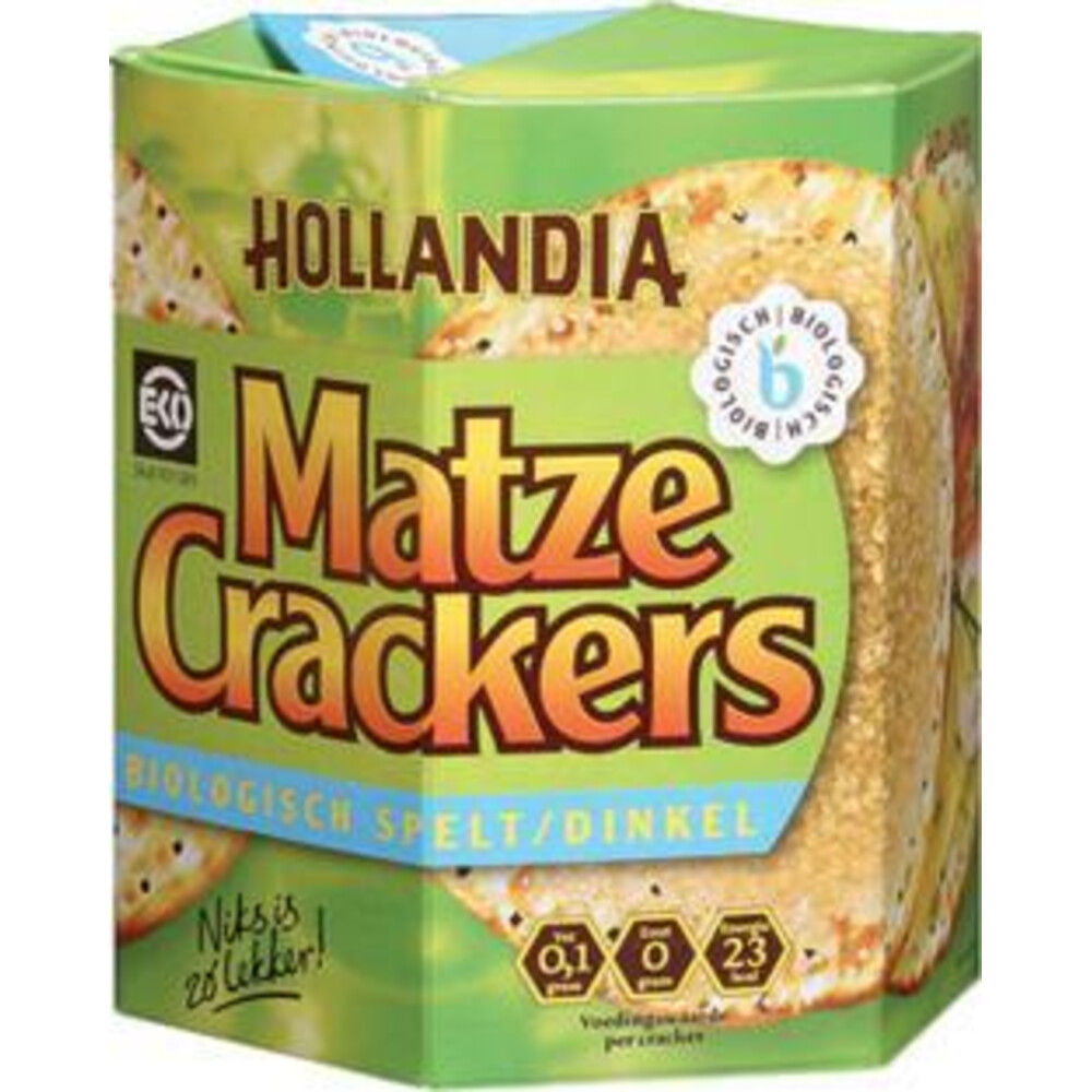 3x Hollandia Matze Crackers Spelt 100 gr