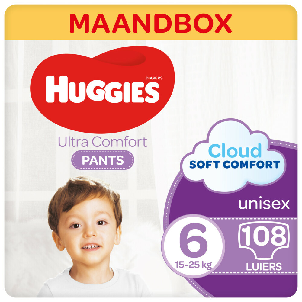 Huggies Ultra Comfort Luierbroekjes Maat 6 (15-25 kg) 108 stuks