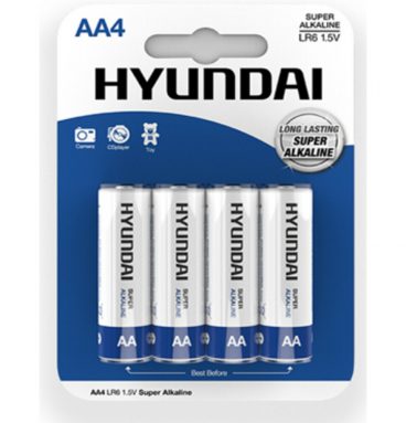 Hyundai Super Alkaline AA- batterijen 4 stuks