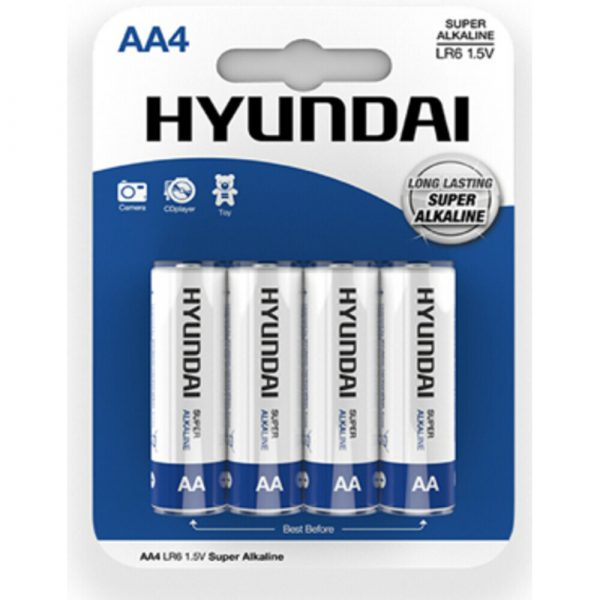 Hyundai Super Alkaline AA- batterijen 4 stuks