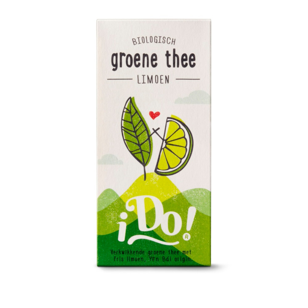 3x I DO Biologische Groene Thee Limoen 20 stuks