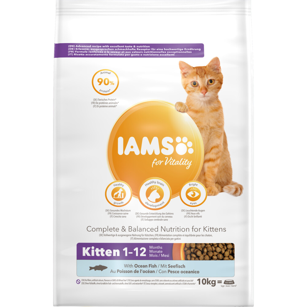 Iams Cat Kitten Ocean Fish 10 kg