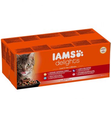 Iams Delights Land - Sea in Saus 48 x 85 gr