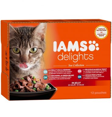 Iams Delights Sea Collection in Saus 12 x 85 gr