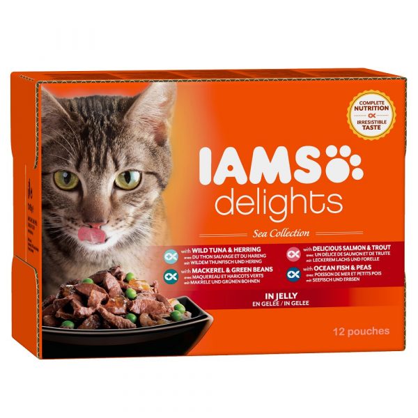 Iams Delights Sea Collection in Saus 12 x 85 gr