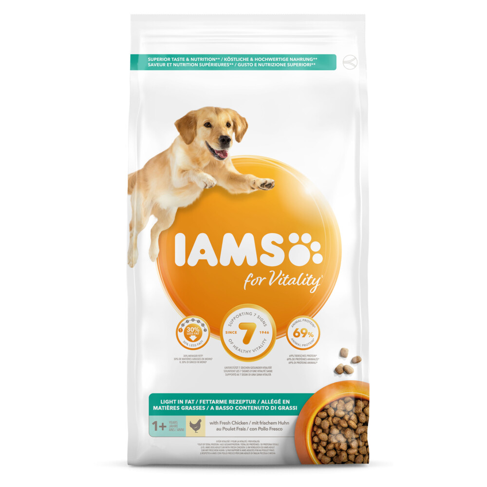 3x Iams Dog Adult Weight Control Kip 3 kg