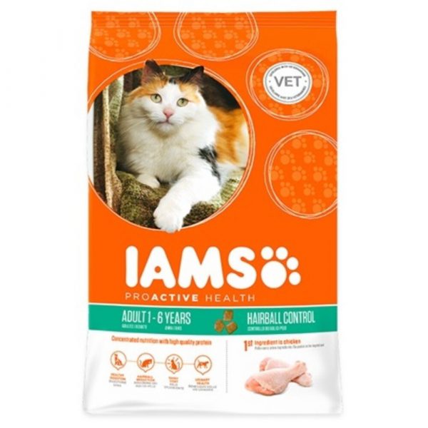 Iams Kat Adult Hairball Control Kip 10 kg