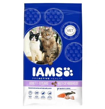 Iams Kat Adult Multi-Kat Kip&Zalm 15 kg