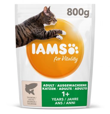 5x Iams Kat Adult Zalm 800 gr