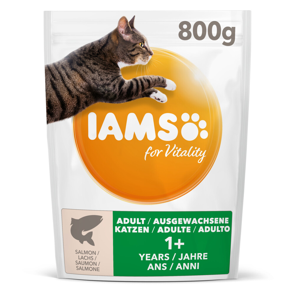 5x Iams Kat Adult Zalm 800 gr