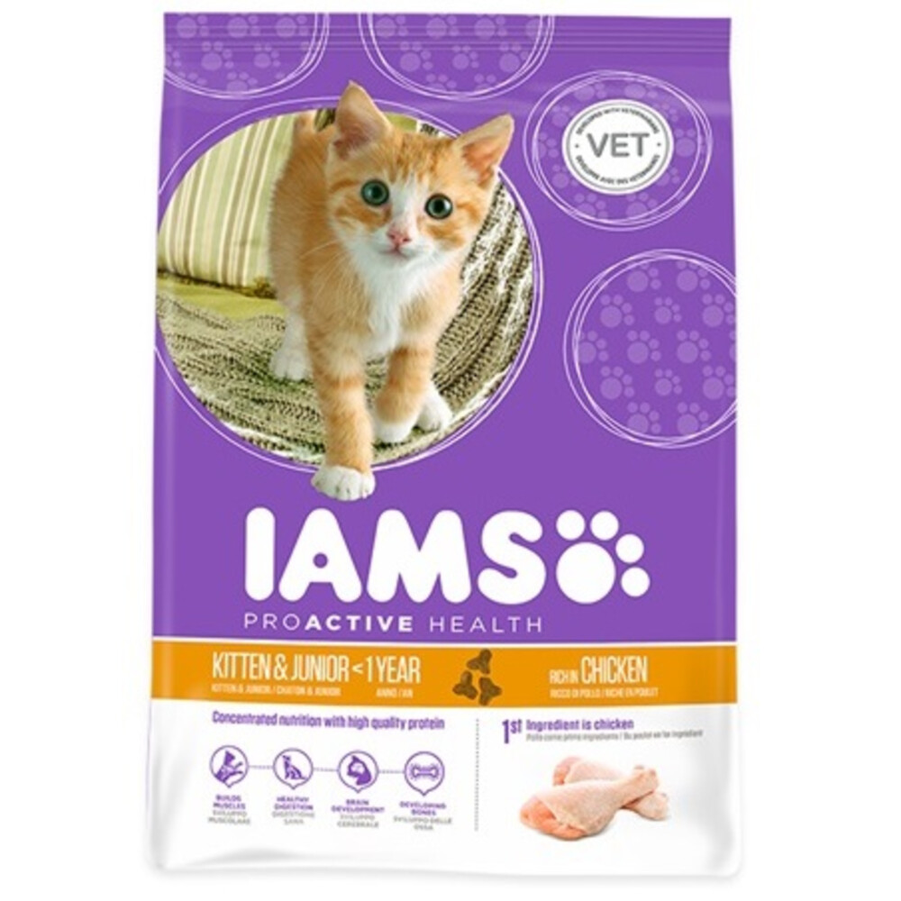 Iams Kat Kitten/Junior Kip 10 kg