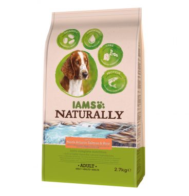 2x Iams Naturally Dog Adult Atlantische Zalm&Rijst 2