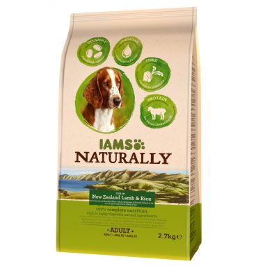 2x Iams Naturally Dog Adult New Sealand Lam&Rijst 2