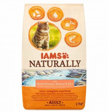 3x Iams Naturally Kat Adult North Atlantic Zalm&Rijst 2