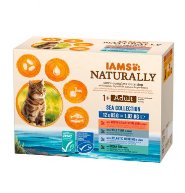 Iams Naturally Multipack Adult Sea Collection 12 x 85 gr