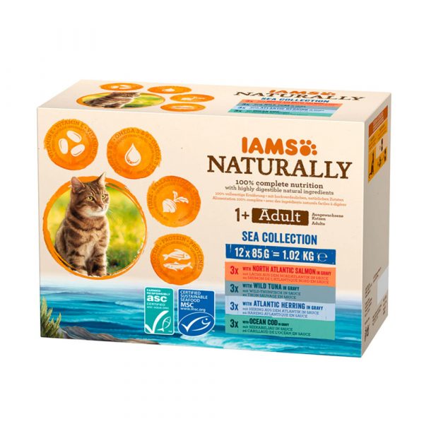 Iams Naturally Multipack Adult Sea Collection 12 x 85 gr