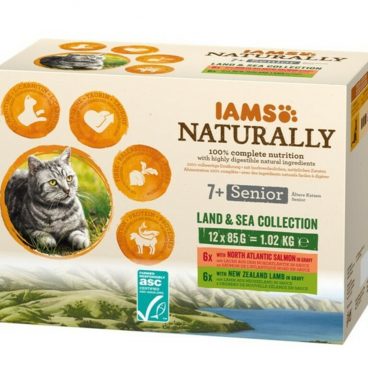 Iams Naturally Senior Multipack Land&Sea 12 x 85 gr