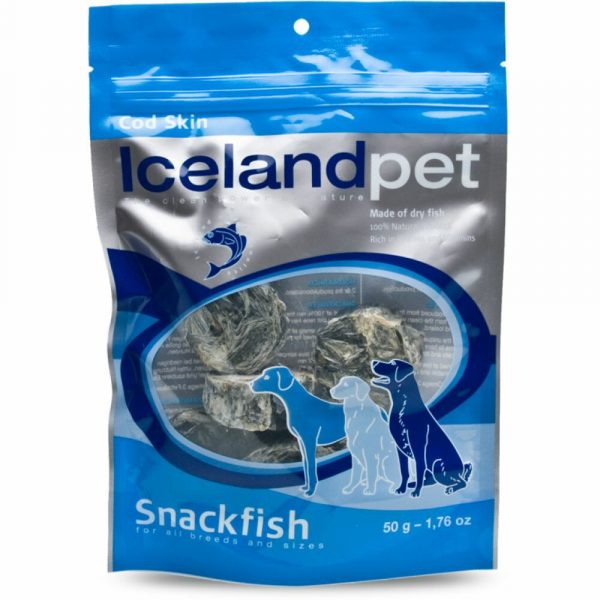 Icelandpet Snackfish Hondensnack Kabeljauwhuid 50 gr