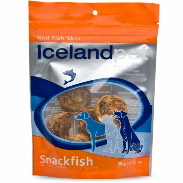 Icelandpet Snackfish Hondensnack Roodbaarshuid 50 gr