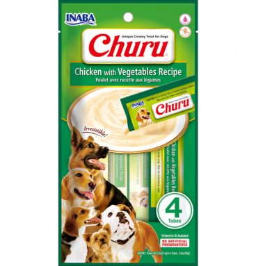 Inaba Hondensnack Churu Kip - Groenten 67 gr