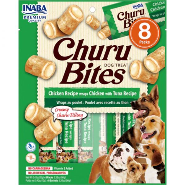 Inaba Hondensnack Churu Rolls Kip - Tonijn 76 gr