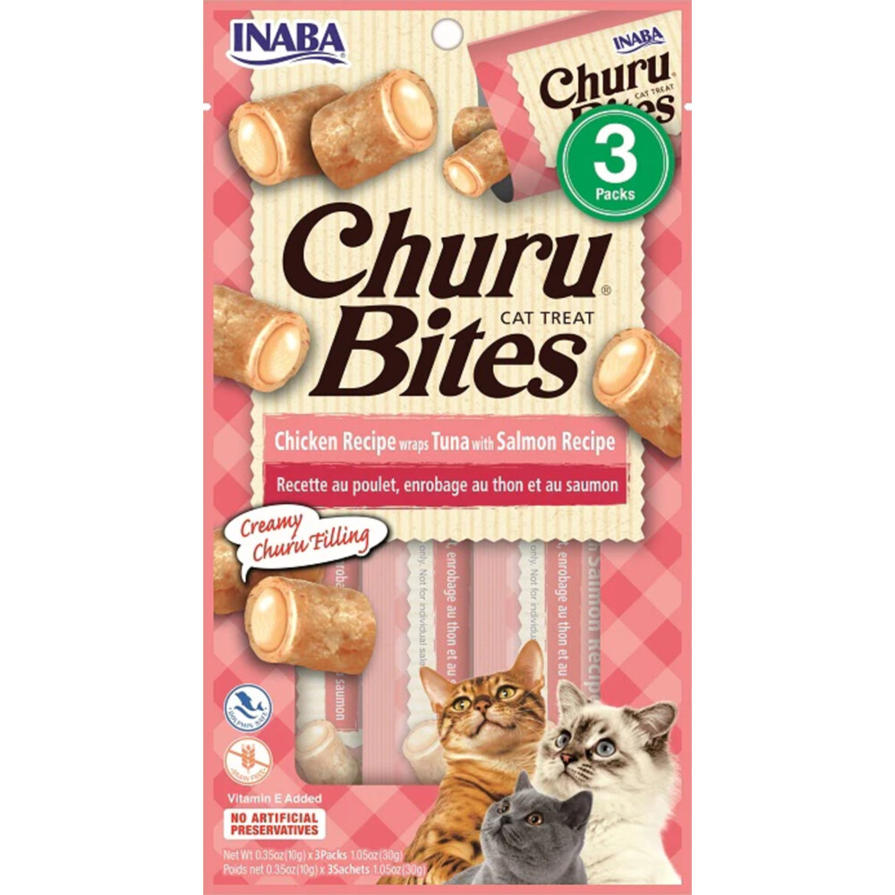 Inaba Kattensnack Churu Bites Tonijn - Zalm 30 gr