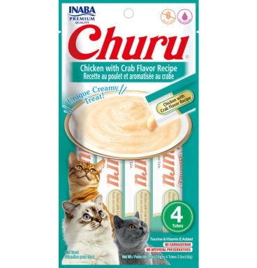 12x Inaba Kattensnack Churu Kip - Krab 60 gr