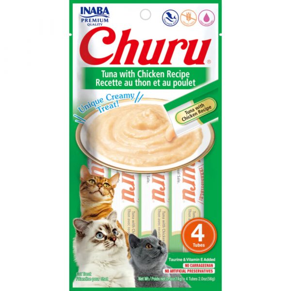 12x Inaba Kattensnack Churu Tonijn - Kip 60 gr