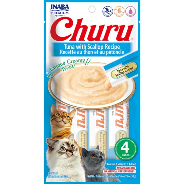 Inaba Kattensnack Churu Tonijn - Sint Jacobsschelp 60 gr