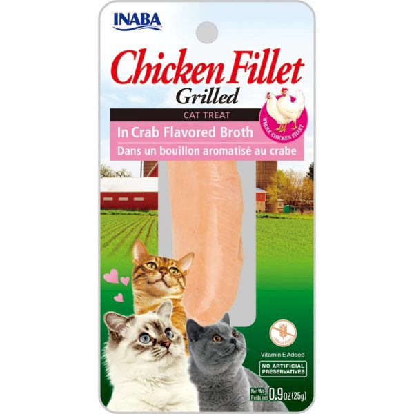 12x Inaba Kattensnack Grilled Chicken Krab Bouillon 25 gr