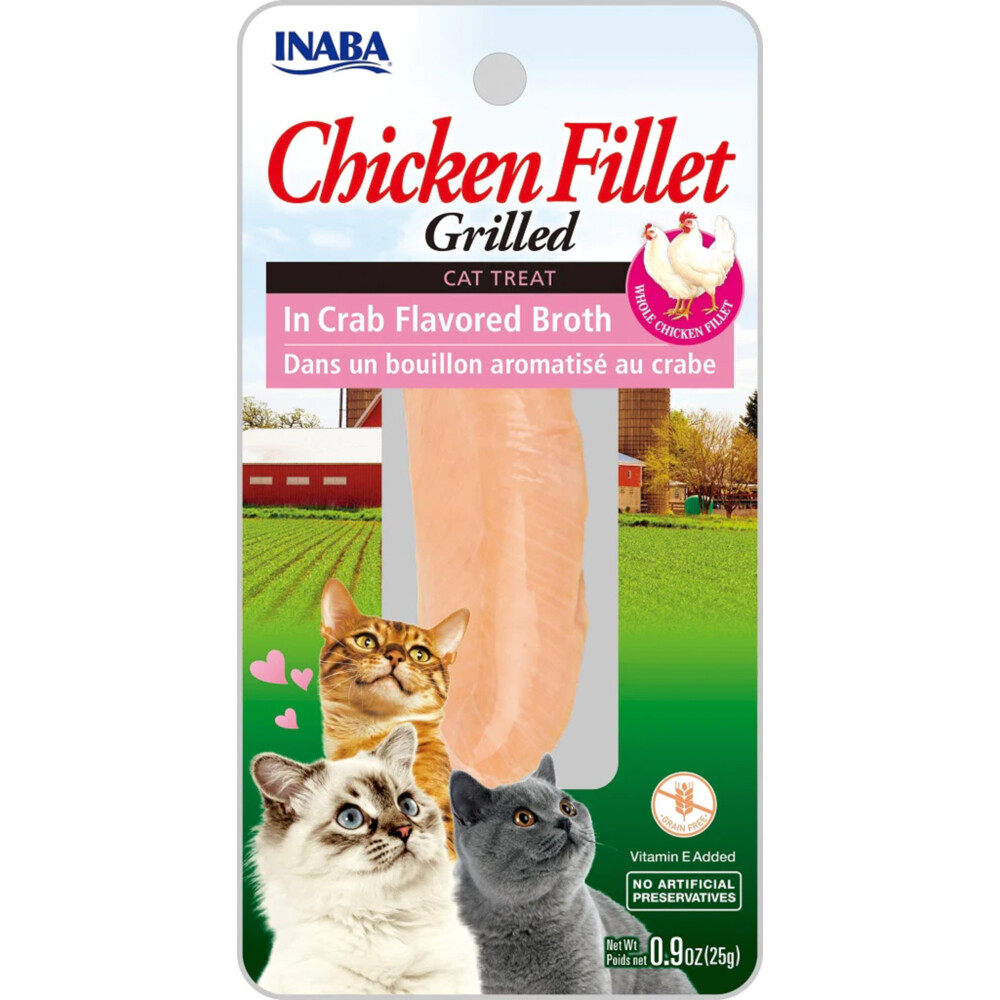 12x Inaba Kattensnack Grilled Chicken Krab Bouillon 25 gr