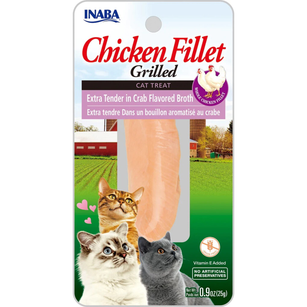 12x Inaba Kattensnack Grilled Chicken Krab Bouillon 25 gr