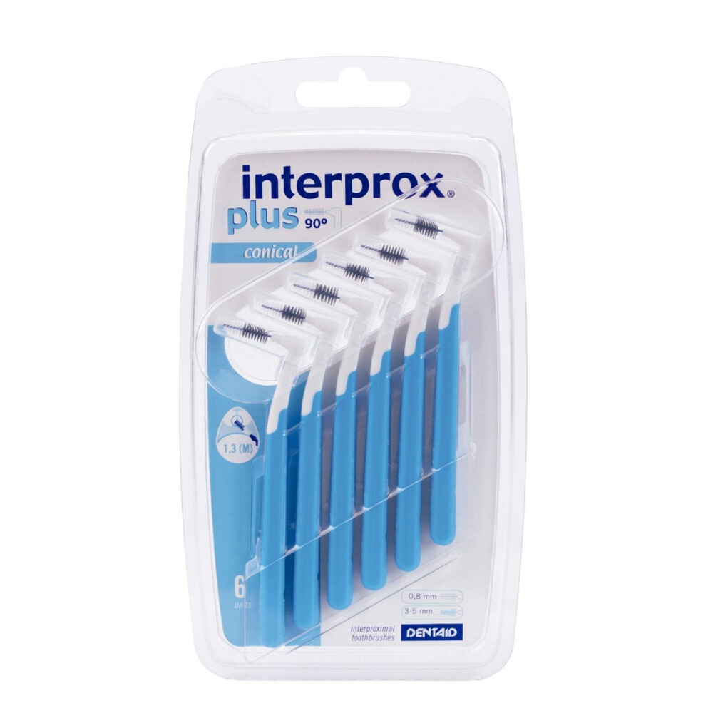 3x Interprox Plus Conisch 3-5 mm Blauw blisterà 6 ragers